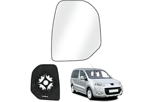 JINSENTGG Verre de Rétroviseur Recul Miroir Remplacement pour Citroen Berlingo 2008-2013, Rétroviseur Extérieur Réglable Adapté Remplacement pour Peugeot Partner 2008-2013, Verre de Recul Miroir (Droite)