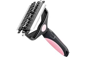 Yizhet Dog Brush & Cat Brush 3 in 1, Double-Sided Undercoat Brush