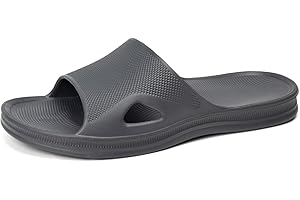 HEVA Shower Slippers Slide Sandals Mens Open Toe Bathroom Beach Indoor House Shoes