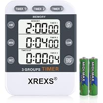 Timer Da Cucina Digitale Con Magnete - Cronometro Da 1 Sec A 99 Min - Display LCD, Acciaio Inox - Per Uova, Pasta, Forno