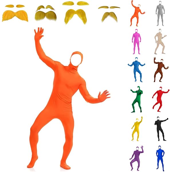 Atsmoce Lorax kostuum heren dames, groen creen pak Slenderman kostuum met baard en wenkbrauwen, voor carnaval, cosplay, Halloween (XXL Atsmoce Lorax kostuum heren dames, groen creen pak Slenderman kostuum met baard en wenkbrauwen, voor carnaval, cosplay, Halloween (XXL