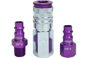 MILTON ColorFit MegaFlow - Juego de acopladores y enchufes (3 piezas), color morado