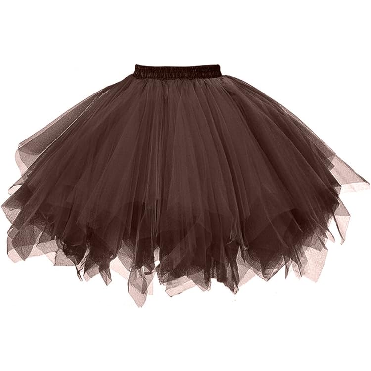 Damen Tüllrock Kurz - Retro Tutu Ballettrock Mit Elastischem Bund, 4-lagig & Vielseitig