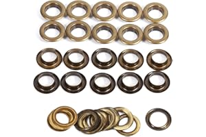 FDIT Yosoo 8/10/12/14 / 17mm della Ottone Antico corredo Occhiello Occhiello con rondella per Il Cuoio, Tela, Vestiti, Scarpe, Cinture, Borse, Mestieri di DIY (Dimensione : 14mm-20sets)