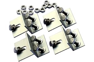 PHOTONIC UNIVERSE Complete set of 4 solar panel brackets for mounting solar panels on motorhomes, caravans, boats, roofs or any flat surfaces