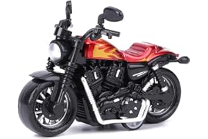 ZERODIS Giocattolo per Moto in Lega Modello di Motocicletta ad Alta Simulazione Giocattolo per Veicoli a Trazione Posteriore per Bambini Set Giocattolo Intellettuale(Rosso)
