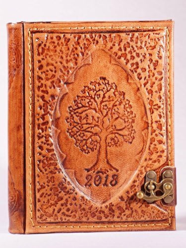 'Diary 2018 Genuine Leather Daily Timer Organiser Planner Calendar Tree Book