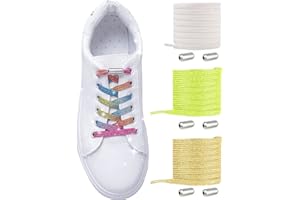 MLLTECH Cordones Elásticos para Adulto Niños | Cordones Elásticos Sin Nudo con Hebilla - Cordones Elásticos de Goma con Hebilla Metal - Elásticos Cordones de Zapatos de Colores/ Cordones Zapatillas Deporte