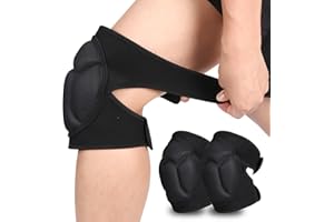 Zawaer Rodilleras para el trabajo, Rodilleras Esponja Gruesa Jardinería,Protectores de Rodilla Ajustable con 2 Antideslizante bandas para Construccion Jardín Hogar Limpieza Albañil Albañileria