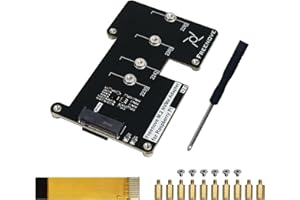 Freenove M.2 NVMe Adapter V2 for Raspberry Pi 5 (Without SSD), M.2 HAT Add-on Board, Solid State Drive Size 2230 2242 2260 2280, PCIe 2.0/3.0, Max Speed 1231 MB/s