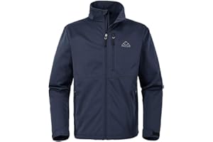 donhobo Mens Full Zip Fleece Lined Jacket Waterproof Hiking Jacket Outdooor Coats