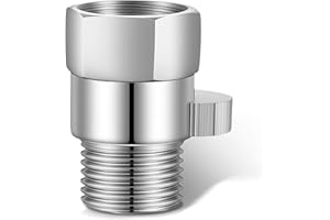 MATWSEC Shower Head Shut Off Valve Brass Shower Flow Control Valve Angle Simple Water Flow Control Valve for Dual Shower Faucet, Rv Shower Head with Hose Flow Restrictor, Brushed Handheld Shower Head