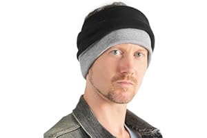 CHARM Braga Cuello Para Hombre Et Mujer, 2 IN 1 Bufanda Et Cinta Para Cabeza Más Cálido Orgánico Algodón Hecho En Japón