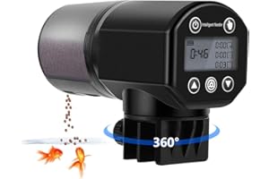 AOYAR Automatic Fish Feeder For Aquariums Fish Tank - Auto Fish Food Dispenser Moisture-Proof Intelligent Programmable Electric Auto Timer Fish Feeder/Easy to Install/Fish feeding Weekend & Holiday