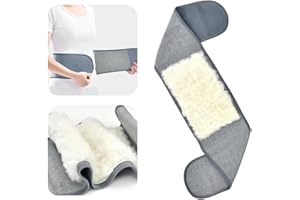 GZCZCC Fascia Lombare in Lana, Scalda Reni Unisex, Scaldareni Invernale, Cintura per Reni Elastica, Fascia Termica per Vita e Addome, Fascia Riscaldante Invernale, Biancheria Intima Lombare - Grigio