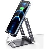 Juo Al&uuml;minyum Katlanabilir Metal Masa&uuml;st&uuml; Telefon Tutucu Standı Uzay Grisi
