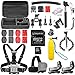 Price comparison product image madridgadgetstore® Kit Set Set Accessories Basic Essential Arm Extension Wire Tripod Case Holders Curved Stick for Go Pro Gopro HD Hero5 Hero4 Hero 5 4 3 + 3 2 Session SJCAM SJ4000 SJ5000 SJ6000 Actionpro X7 Xiaomi Yi (Black, Silver) Rollei High Quality Pack Free Shipping Harness J-Hook Buckle Mount Vertical Bike