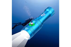 KUPRO Dive Torch Scuba Diving Flashlight LED Dive Light Rechargeable Underwater Torches IPX8 Waterproof 1050 Lumen Super Bright 3 Modes 80 Meters Submersible Light for Snorkeling Fishing Camping