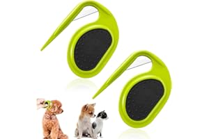 MAGIHO 2 Pièces Coupe Noeud Chat Poil Long, 2024 Nouveau Coupe Noeud Chat, Peigne Chat, Brosse pour Chien à Poils Longs Peigne D'épilation de Massage Multifonctionnel pour éliminer les Poils Emmêlés (Vert)