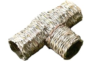 Sobotoo Hamster Hideaway Tunnel Small Pet Nest Weaved Grass Toy Cage for Hamster Guinea Pigs Gerbils Funny Small Animal Toys