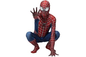 SNOWDREAM Unisexe Spiderman Costume Enfant Enfants Superhero Spiderman Lycra Costume Zentai 3D Style Jumpsuit Costumes Halloween Cosplay Bodysuit