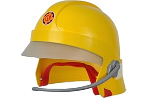 Simba Feuerwehrmann Sam Helm, Schirm und Sticker leuchten im Dunkeln, mit Mikrofon, Schaumstoffpads innen, ab 3 Jahren
