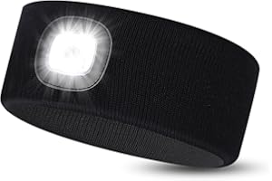 ‎RICHAA Richaa Geschenke für Männer Weihnachten LED Stirnband mit Licht Herren Wiederaufladbare Stirnbänder Lampe Kinder Stirnlampe Lustige Kleine Geschenke für Papa Mama Freundin Paare Oma Schwarz