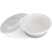 Twistshake Set Vaisselle Bébé Mini + Bol - Assiette Ventouse Anti-Dérapante + Napperon Bébé (31x17cm) + Bol Empilable Sans BPA - Bleu