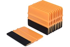 Winjun 10 Stück Golden Auto Rakel Filzrakel Handrakel Folienrakel Verkleberakel Kunststoffrakel Andrückrakel Kantenrakel für Autofolien Tönungsfolie Fensterfolien Lackschutzfolie