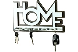 STICKY PANDA Key Holder for Wall Decorative-Wooden Key Organiser Key Hooks Wall Mounted for Home-Key Rack with 2 Way Installation Self Adhesive or Drilling