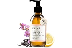 ‎ELIXR ELIXR Mindful Moment I Flüssige Naturseife in der Glasflasche I Tonkabohne & Zitrone I Pumpspender I 230 ml