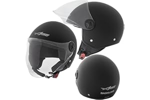A-PRO Casco Jet Scooter Moto Quad Omologato ECE 22 06 Visiera Sonicmoto Backline