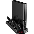 atdaraz Vertical Stand for PS4 Pro with Cooling Fan, Controller Charging Station for Sony PlayStation 4 Pro Game Console, Charger for P S 4 [Video Game].