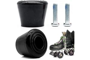 INHEMING 2 Piezas Tapones para Patín de Goma, Roller Quad Skate Toe Stops, Tapones de Bloqueo de Freno de Patinaje de Doble Fila,con Tornillos