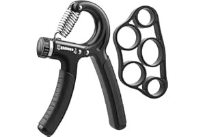 TANiCOO Hand Grip und Finger Stretcher, Exerciseur de Doigts Résistance Réglable 5-60 kg Poignée de Main Musculation, Hand Grip Strengthener pour la Musculation, Thérapie, Soulagement de la Pression