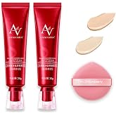 Red Ginseng Bird's Nest Liquid Foundation Concealer, Red Ginseng Liquid Foundation, Long Lasting Moisturizing Natural Conceal