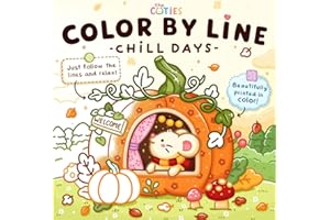 Color by Line – Chill Days: A Relaxing Coloring Book with Vivid Outlines for Stress Relief & Calm