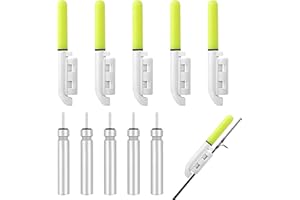 AOUZOVLI 5Pcs Led Knicklicht Angeln Knicklichter Angeln Fischen Float LED Knicklicht Rod Tip Lights Wasserdicht Glow Stick mit Schnalle LED Knicklicht Angeln für Nachtangeln oder Meeresangeln