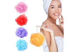 BIRWUMI 5er-Pack Badeschwamm, Duschbürste, Peelingschwamm, Luffaschwamm, Körperpeeling reinigt und beruhigt die Haut – Farbmischung