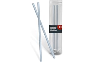 HELPMATE - Asta filettata M12 x 330 mm in acciaio zincato - Set da 2 pezzi di barra con filettatura metrica integrale - Perno filettato con classe di resistenza 4,8, DIN 976
