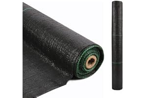 LITA 10m x 1m de Largeur Tissu de Lutte Contre Les Mauvaises Herbes Membrane de Protection du Sol Membrane de Jardin Paysage allée Bloc de Mauvaises Herbes Polaire Robuste 125 GSM Noir, 1 Paquet
