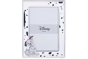 VALENTI & CO. – Disney Baby – Carga de los 101 – Marco de fotos de plata para niños, regalo bautizo, nacimiento o cumpleaños (9 x 13 cm)