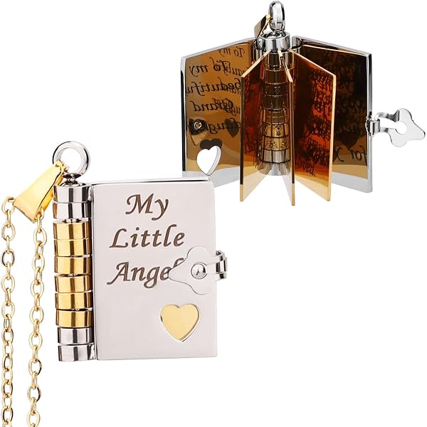 YFN Collana a libro, in argento Sterling con albero della vita, libro per donne, libro, regali per gli amanti dei libri, regali di laurea per lei