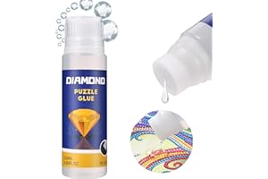 AUAUY 1PZ Sigillante per Diamond Painting, 120ML Colla per Pittura con Diamanti, Colla per Pittura Diamantata 5D con Punta in Spugna, Diamond Painting Accessori Mantenere Scintillante
