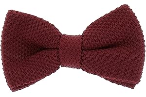 cravateSlim Noeud Papillon Tricot - Noeud Papillon Homme en Maille 11cm x 6cm - Prénoué, Tour de cou Réglable, Fermeture par crochet métal - Thème Soirée, Mariage Boheme Chic