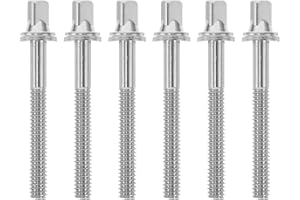 Vaguelly 6Pcs Drum Screws Replacement Set Heavy Duty Steel Drum Tension Rods for Jazz Kits Easy Installation Percussion Instrument Accessories