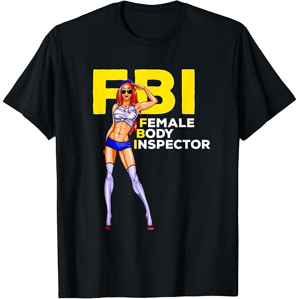 T-shirt Humour FBI Pour Femme - 'Belle & Intelligente', Noir, Taille S, 100% Coton