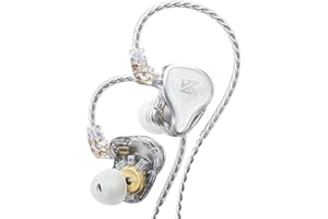 G.K KZ ZAS IEM Écouteurs,Casque Intra Auriculaires Filaires,16 Unités HiFi Stéréo Écouteurs,Écouteurs antibruit pour iPhone,Smartphones Android,MP3(Argent,sans Mic)