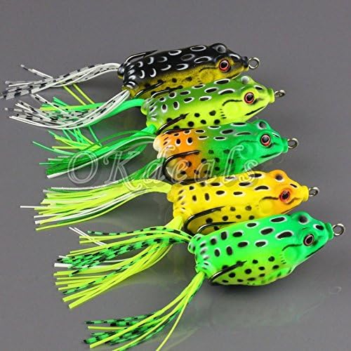 Useful Topwater Soft Frog Rubber Fishing Lure Crankbait Bait Tackle Bass Hooks