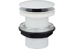 Edouard Rousseau Piletta per lavabo a flusso libero, diam. 63 mm, certificato NF, senza troppo pieno, standard, finitura bianca